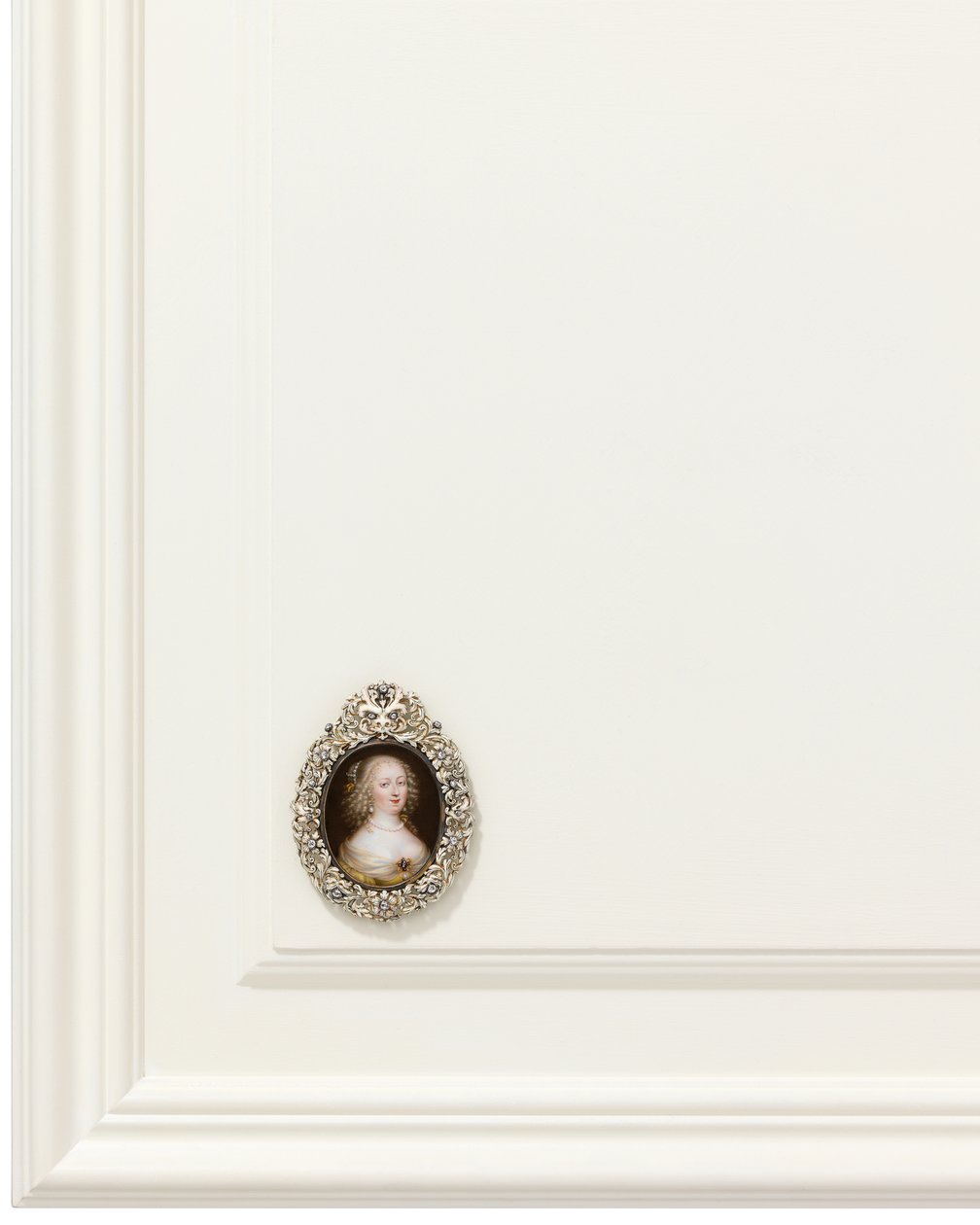Dronning Maria Casimire af Polen (emalje på guld) af Jean the Elder Petitot