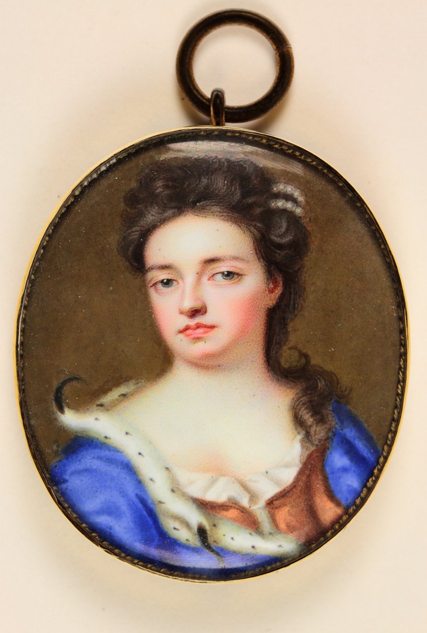 Dronning Anne (akvarel på vellum) af Jean the Younger Petitot