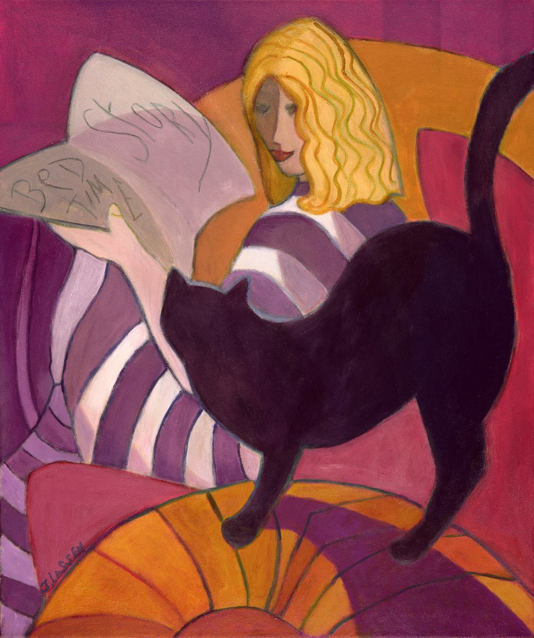 Bedtime Story, 2003-04 (akryl på lærred) af Jeanette Lassen