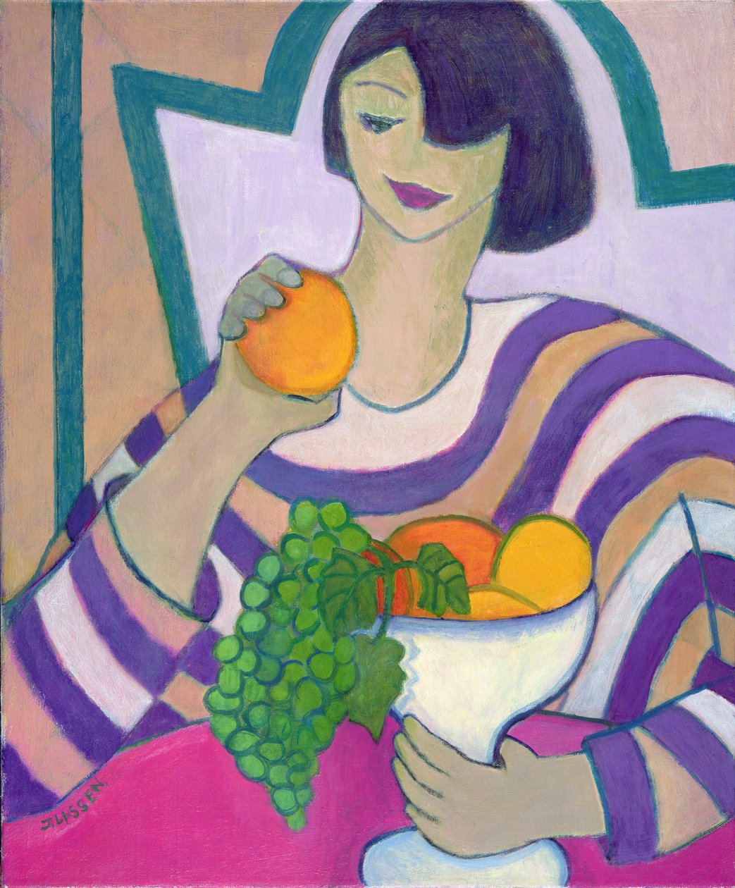 Forbidden Fruit, 2003-04 (akryl på lærred) af Jeanette Lassen