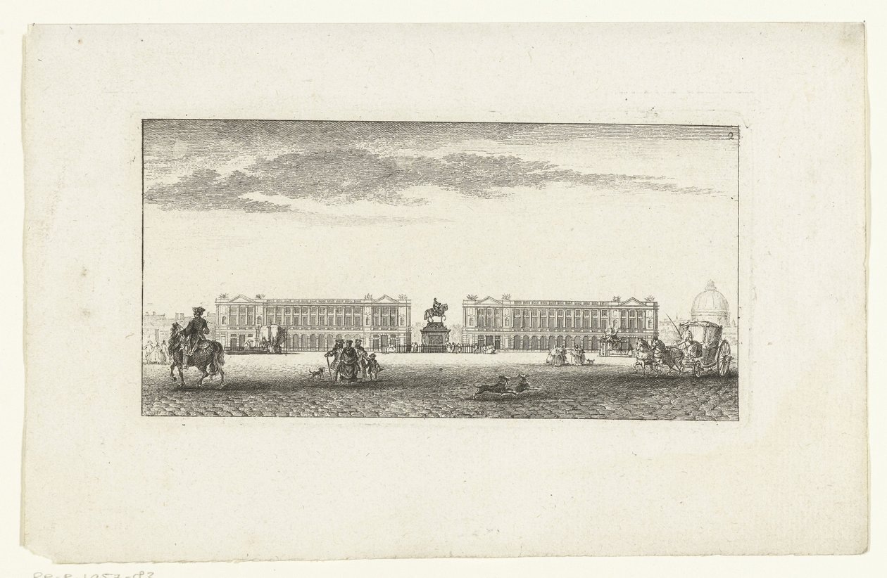 Udsigt over Place Louis XV i Paris Vues de Paris (serietitel) Udsigt over Paris (serietitel) af Jeanne Françoise Ozanne