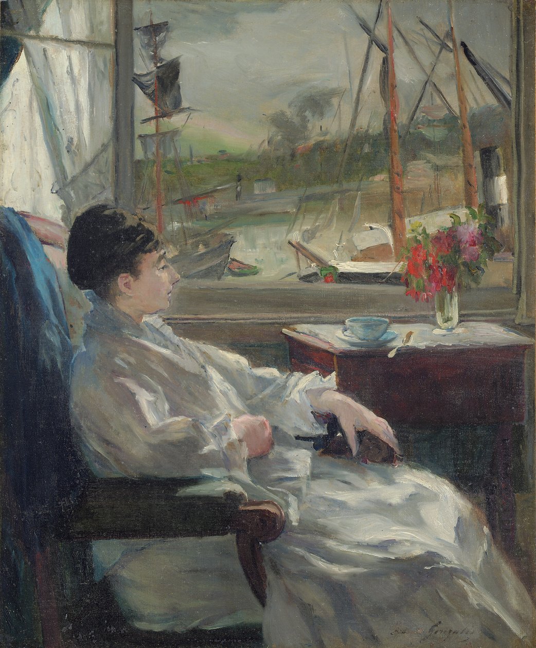 Portræt af Eva Gonzales af Jeanne Guérard Gonzalès