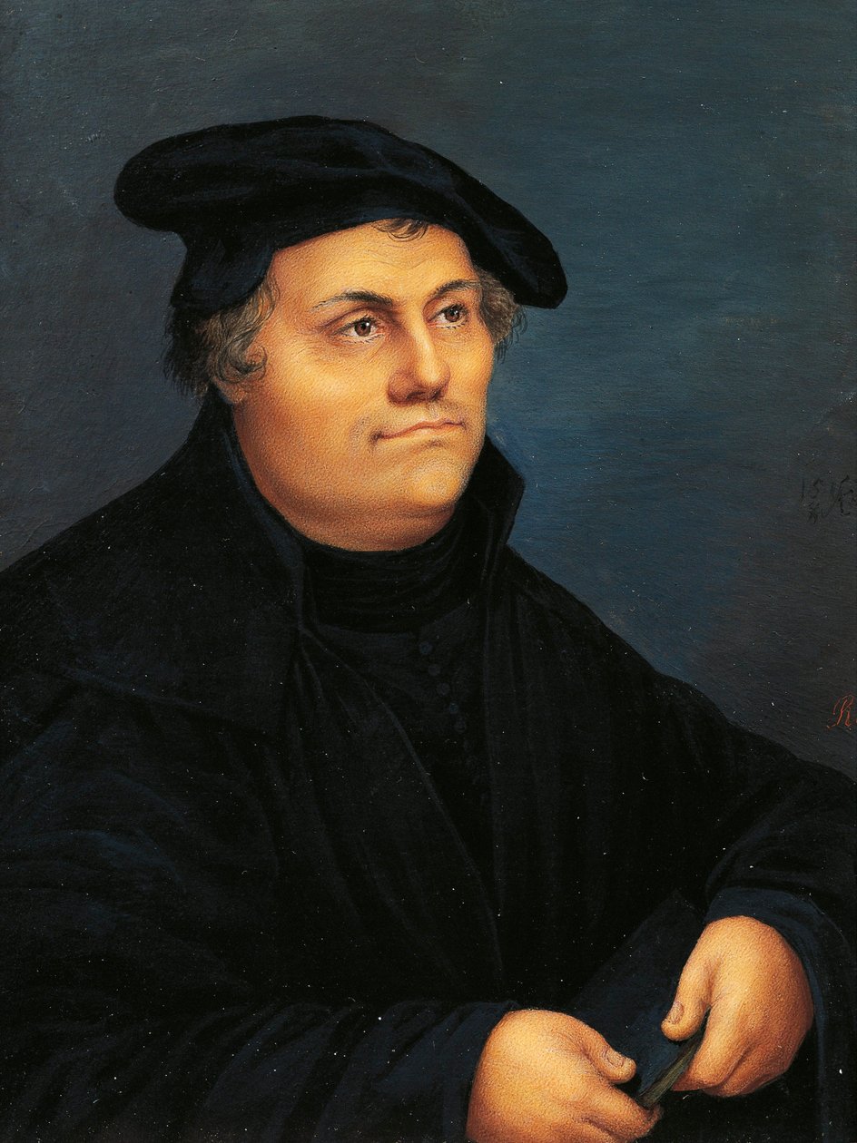 Schweiz, Genève, Portræt af Martin Luther (1483-1546) af Jeanne Henriette Rath