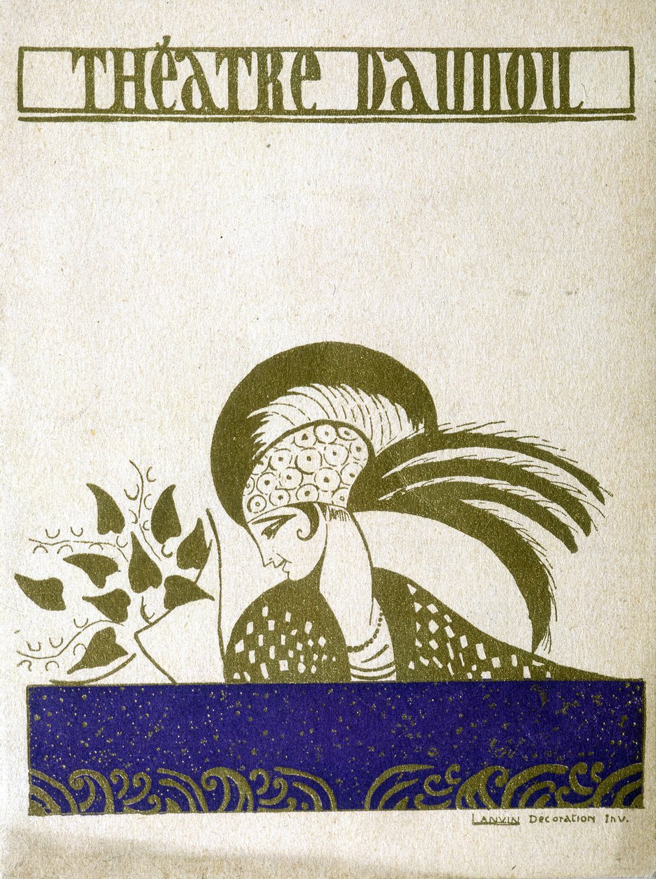 Program for teatret Daunou i Paris af Jeanne Lanvin