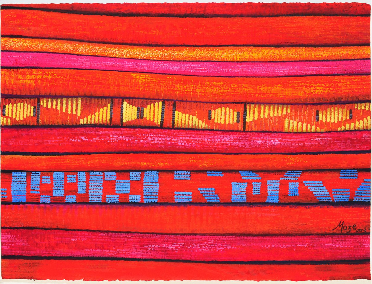 Marokkanske stoffer 1, 2013 af Jeanne Maze
