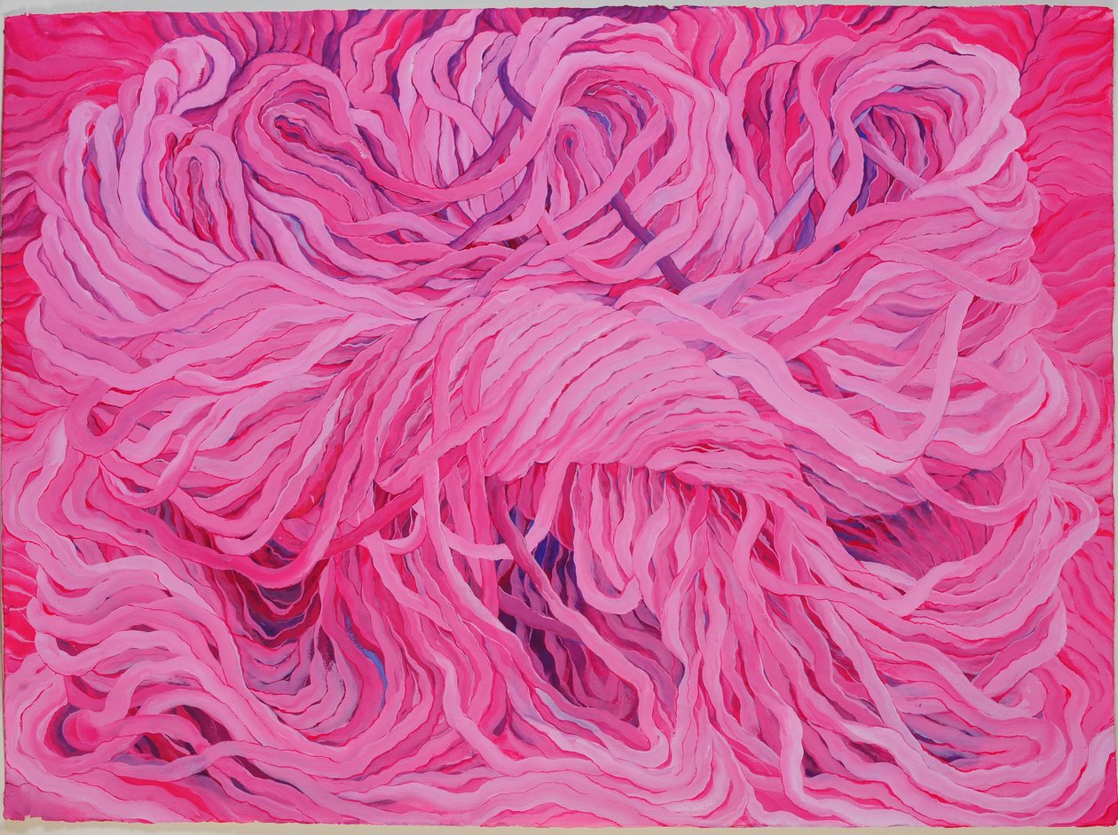 Wool Pink, 2013 (gouache på papir) af Jeanne Maze