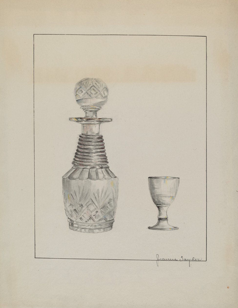 Karaffel og glas af Jeanne Taylor