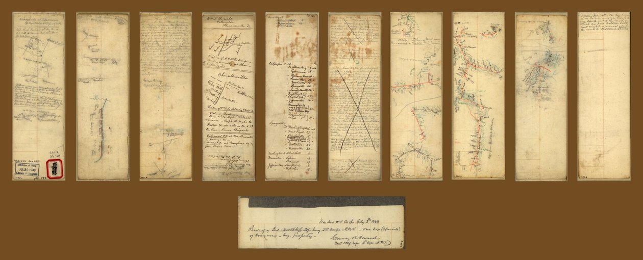 Memoranda af J. Hotchkiss, Top. Eng., Hd. Qrs., 2nd Corps, A.N.Va. - (Chancellorsville, Virginia). LOC 2005625049 af Jedediah Hotchkiss