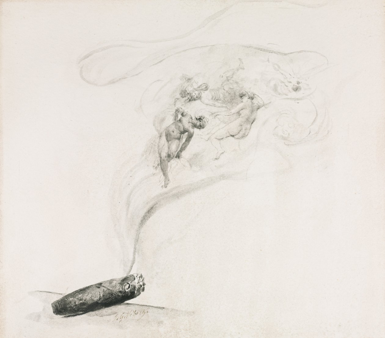 I Smoke, 1800-tallet. af Jehan Georges Vibert