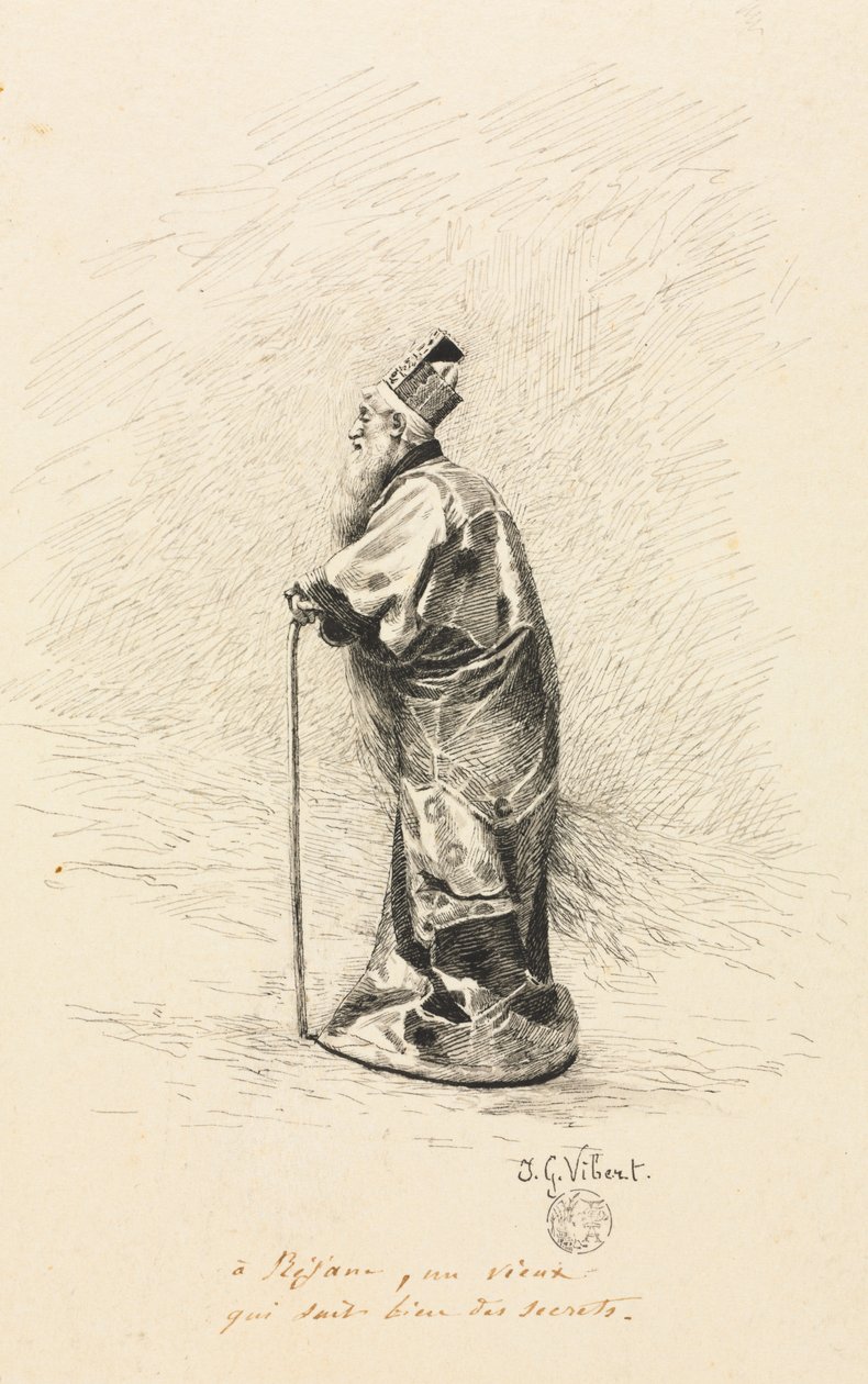 Studie for tryllekunstneren i "Conte de Fée" (En fes historie) af Jehan Georges Vibert