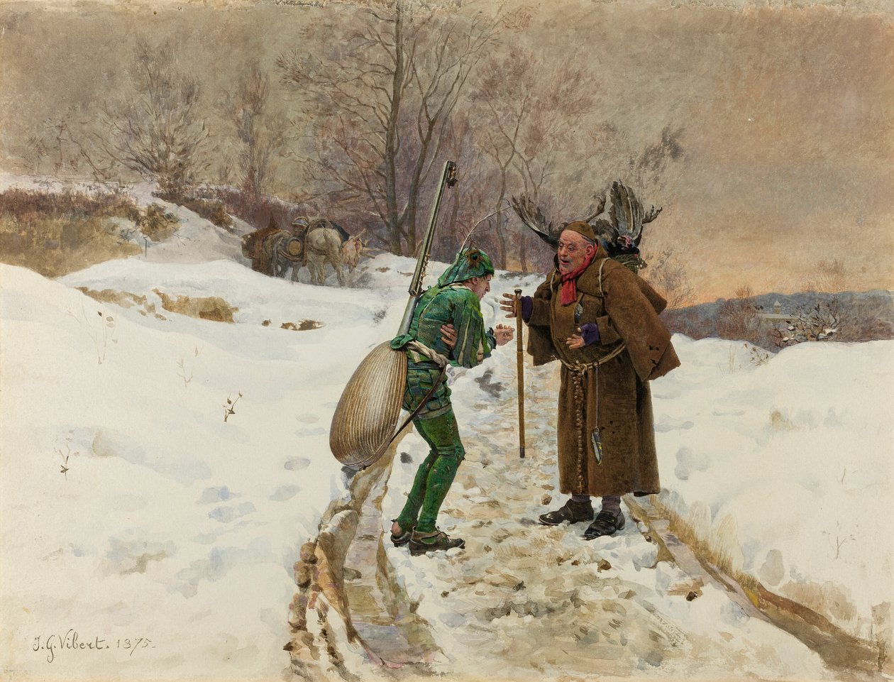 Myren og Græshoppen af Jehan Georges Vibert