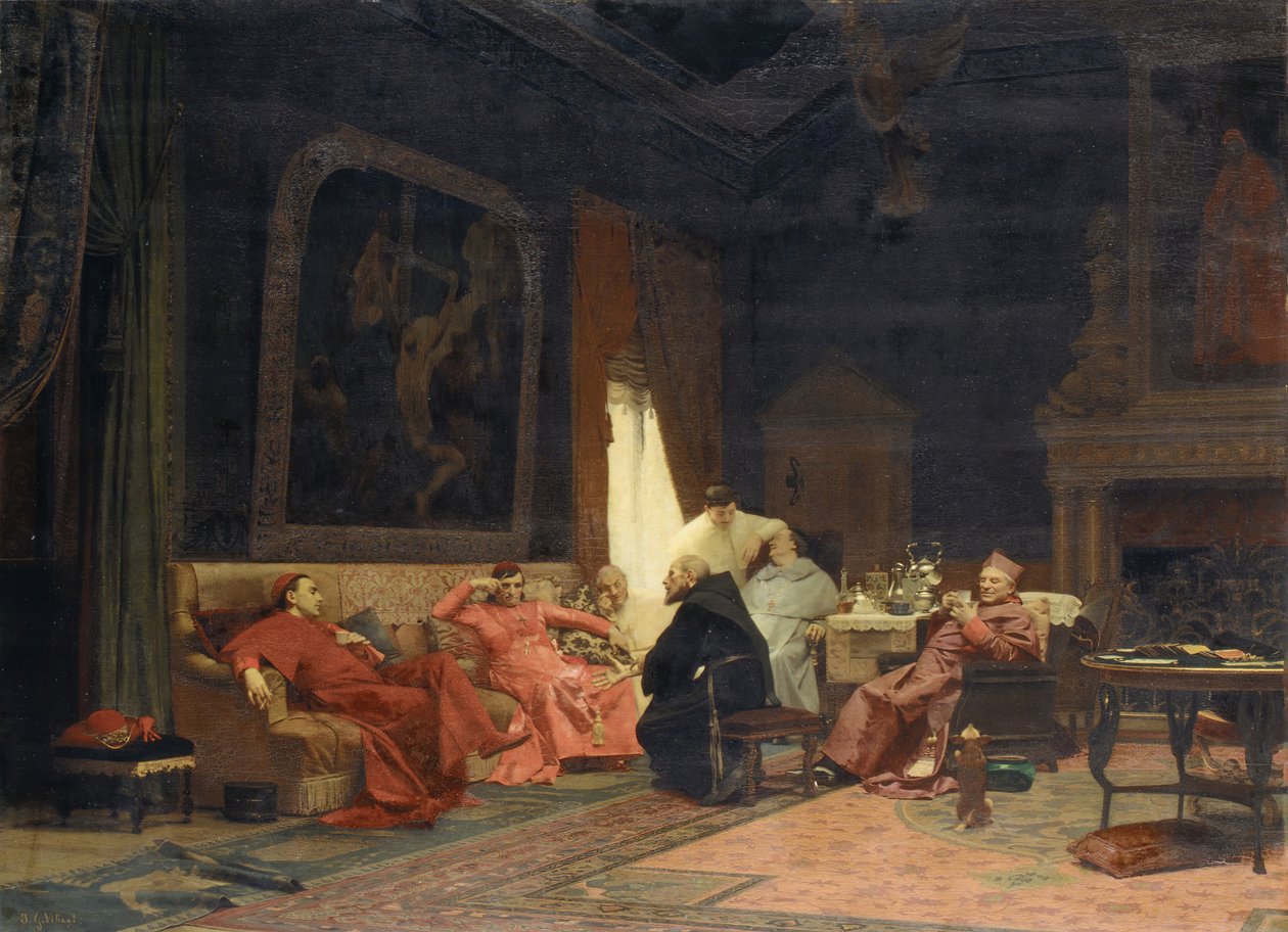The Missionarys Adventures, ca. 1883. af Jehan Georges Vibert