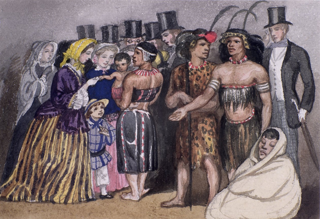Møde zuluerne i London, 1853 af Jemima Blackburn