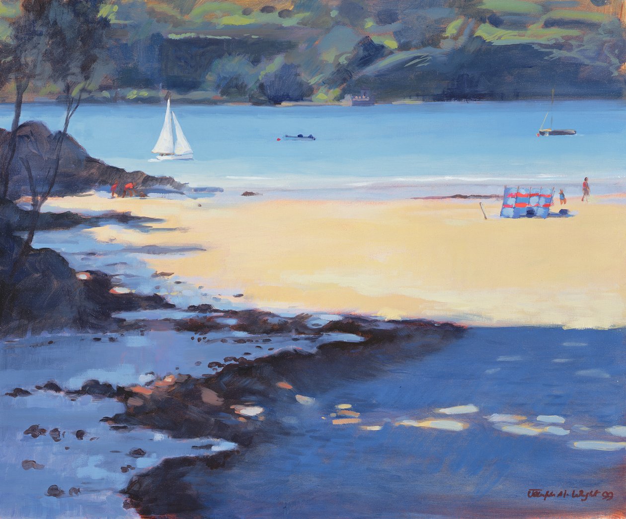 Millbay, Salcombe, 1998 af Jennifer Wright