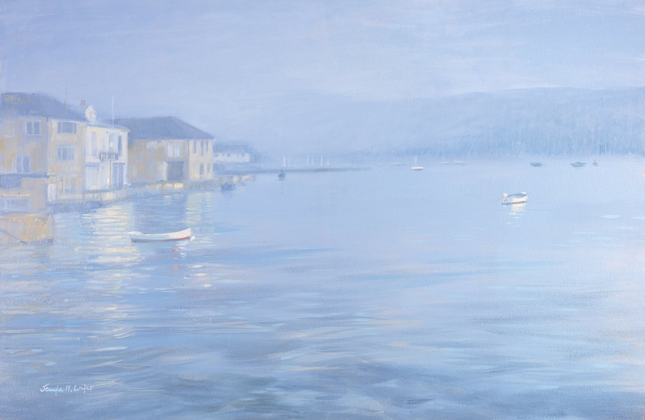 Salcombe - Misty Morning, 1998 af Jennifer Wright