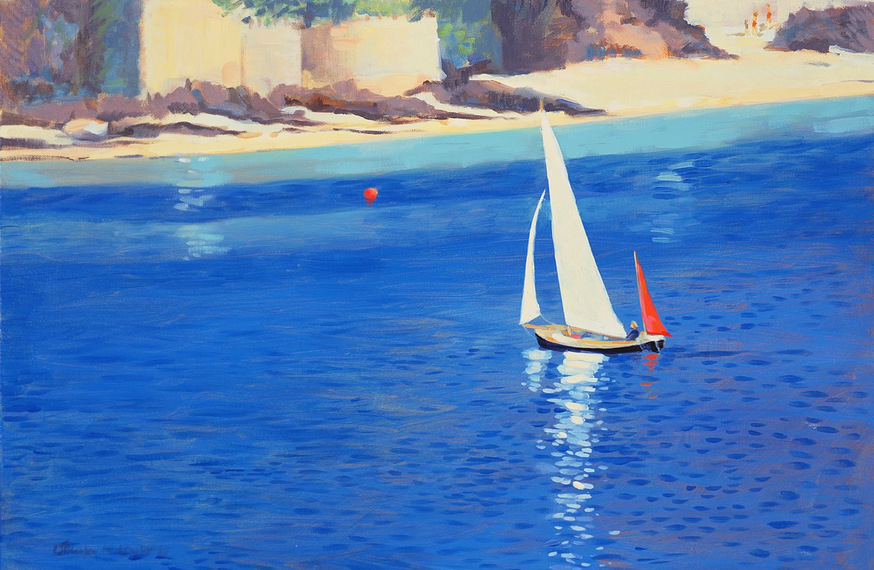 Salcombe - Yawl nær Millbay, 1999 af Jennifer Wright