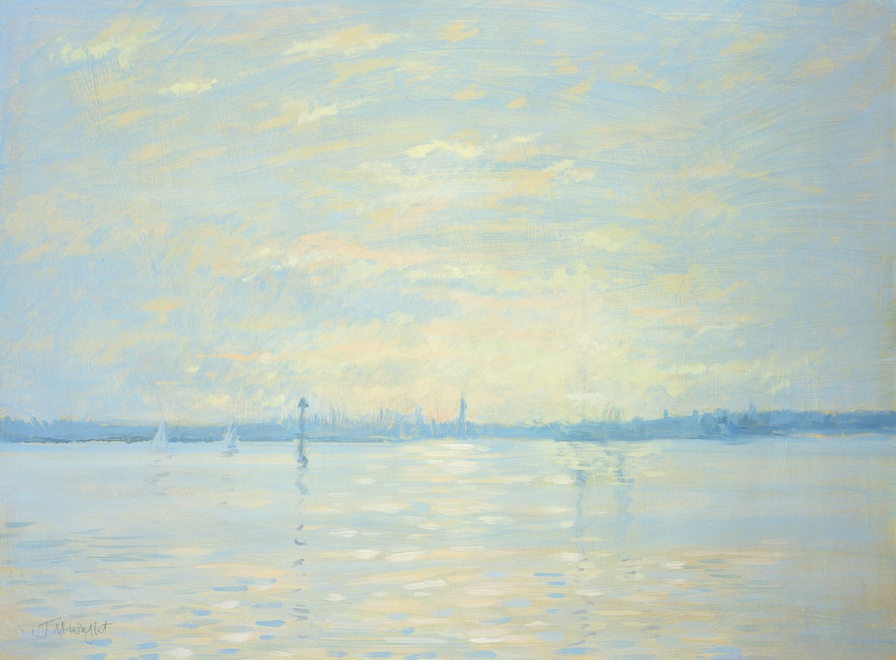 Southampton Water, solnedgang, 1999 af Jennifer Wright