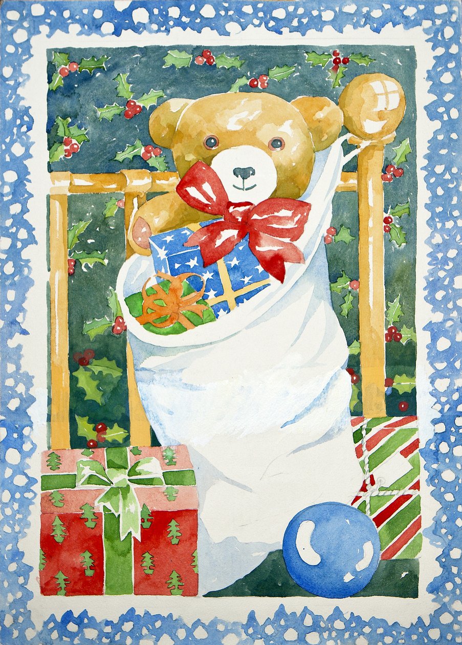 Julestrømpe, 2011 (akvarel) af Jennifer Abbott