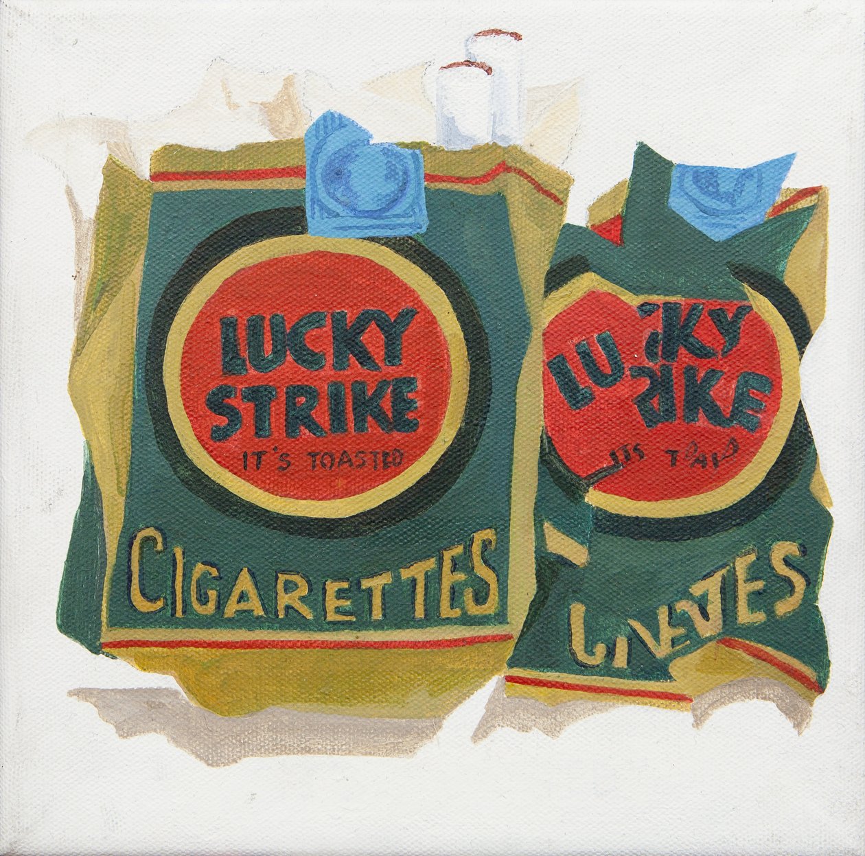 Grønne Lucky Strike-pakker (akryl) af Jennifer Abbott