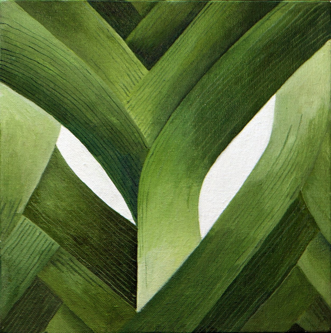 Porrer, 2013 (akryl på lærred) af Jennifer Abbott