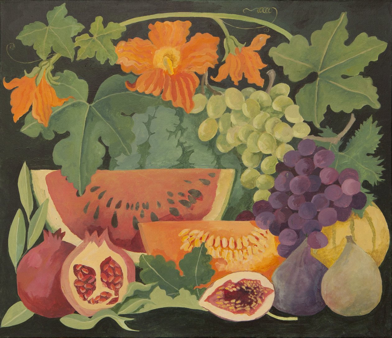 Blandet frugt og melonblomster af Jennifer Abbott
