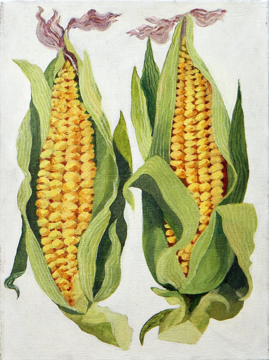 Sweetcorn, 2013 (akryl på lærred) af Jennifer Abbott