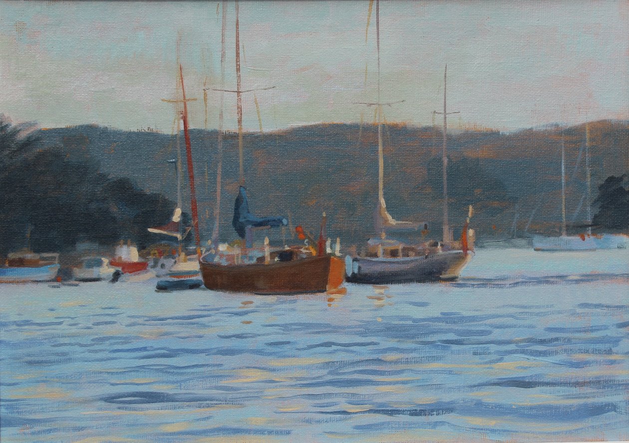Aftenyachter Salcombe, olie ombord, 2016 af Jennifer Wright