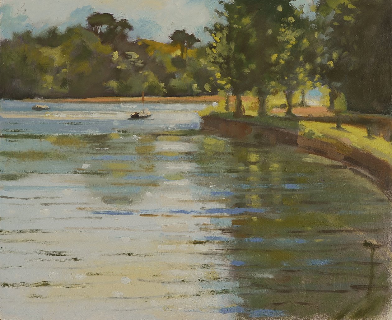 Salcombe Creek II (olie på lærred) af Jennifer Wright
