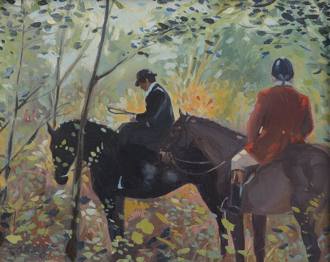 The Hunt - Waiting (olie på lærred) af Jennifer Wright