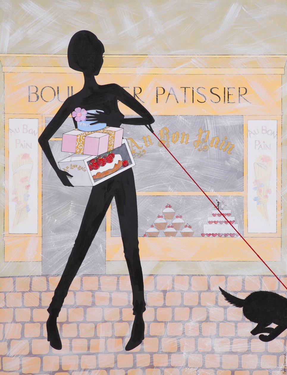 Boulangier Patissier, 2009 (akryl på lærred) af Jenny Barnard