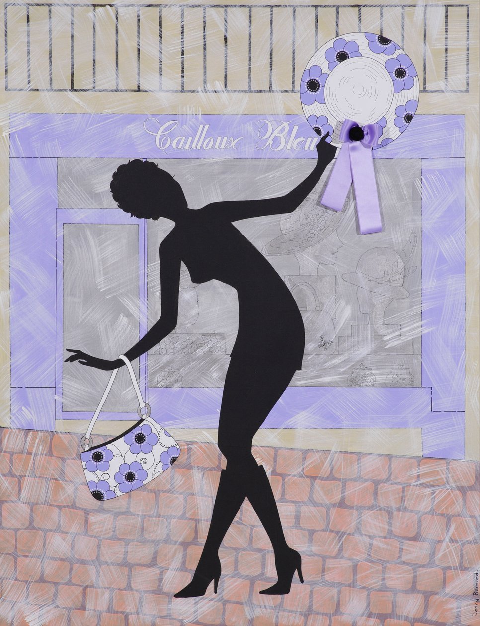 Pebbles Blue, 2009 (akryl på lærred) af Jenny Barnard
