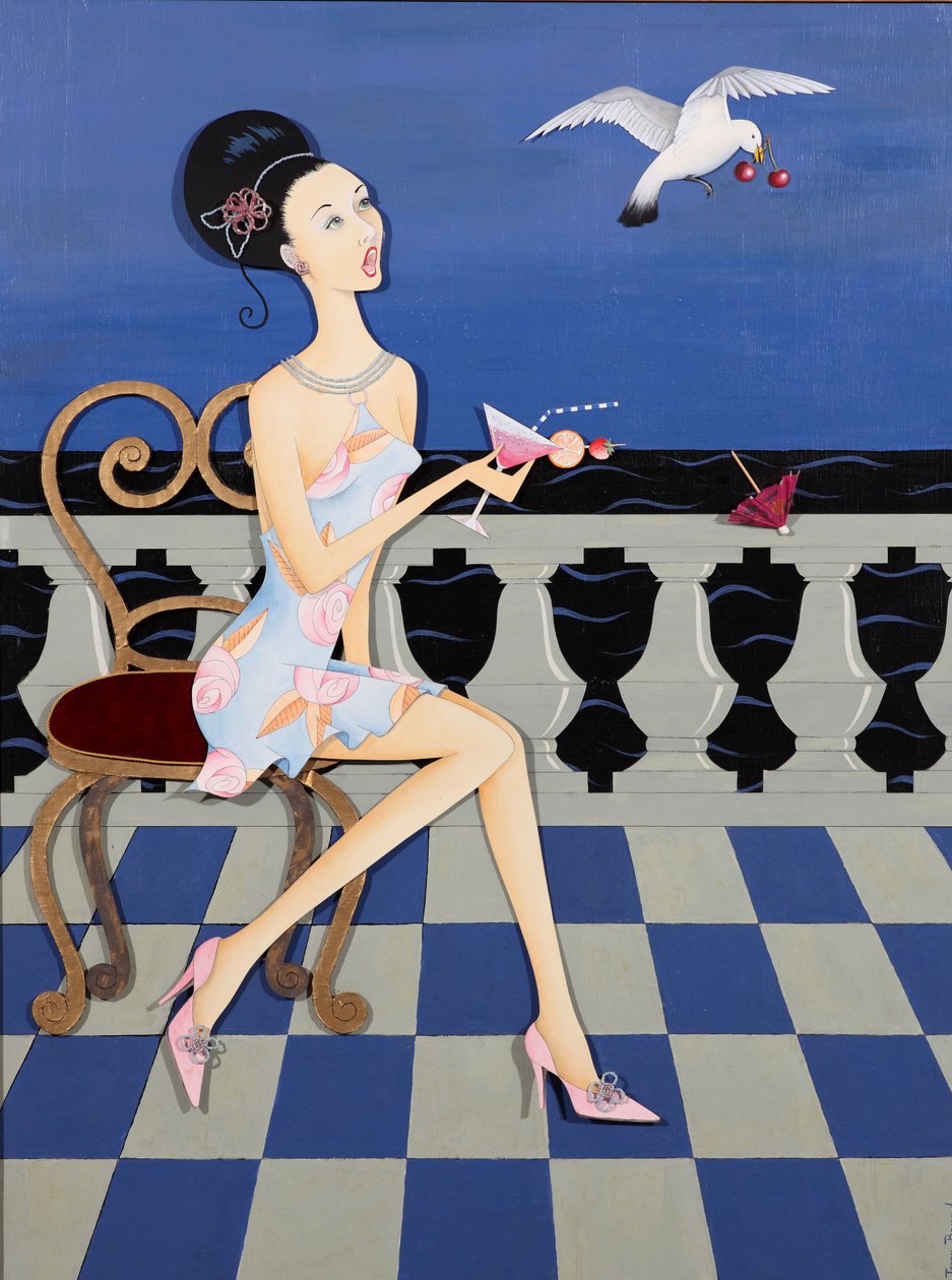 Thief, 2008 (akryl om bord) af Jenny Barnard