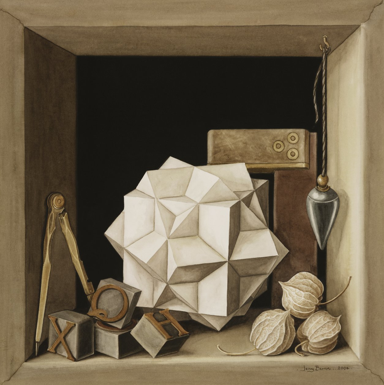 Geometri, 2004 (wc på papir) af Jenny Barron