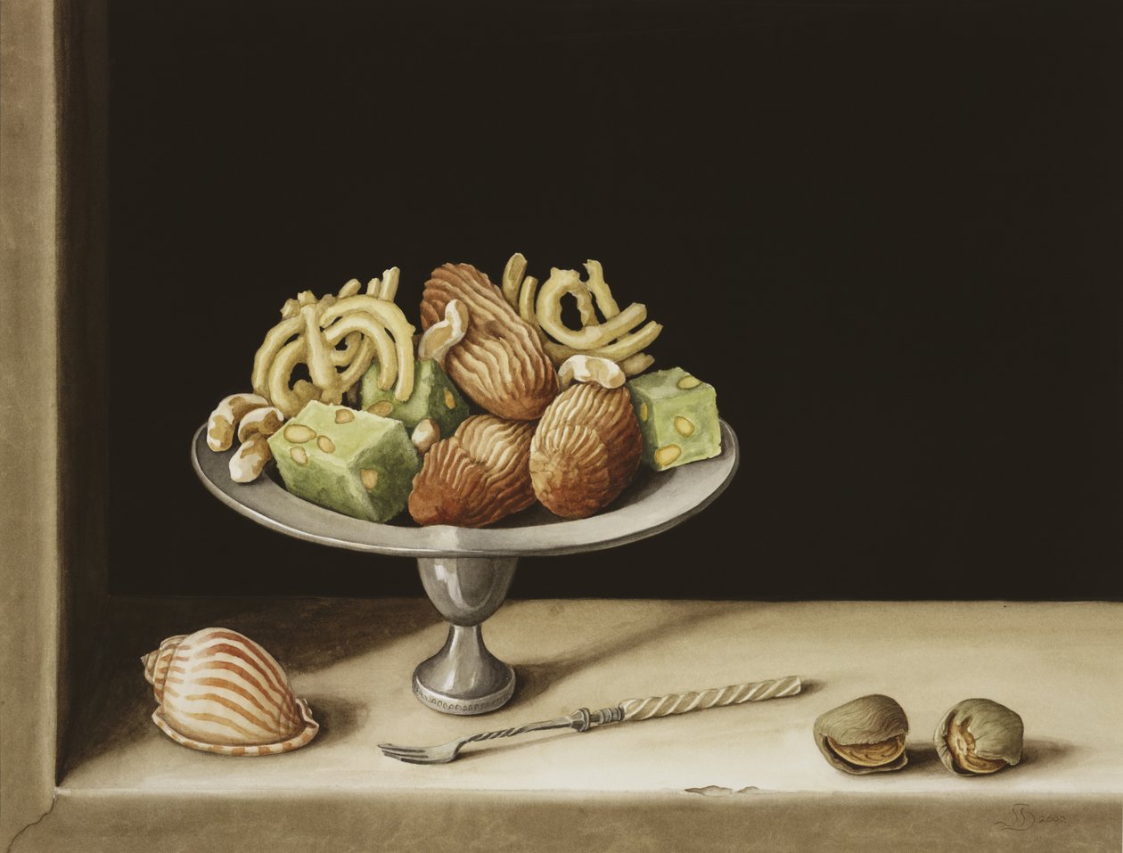 Sweetmeats, 2002 (wc på papir) af Jenny Barron