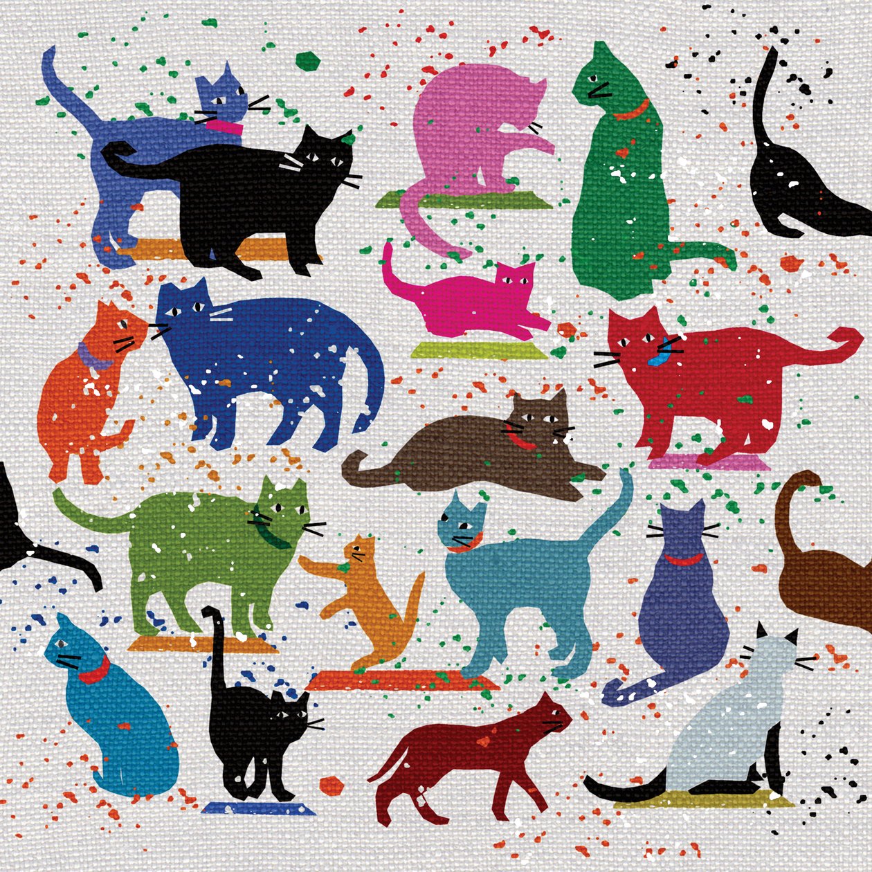 Cat Love, 2022 (blandet medier) af Jenny Frean
