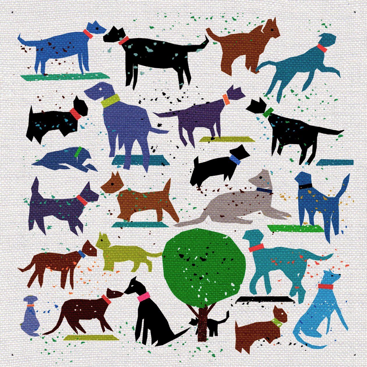 Dog Love, 2022 (blandet medier) af Jenny Frean