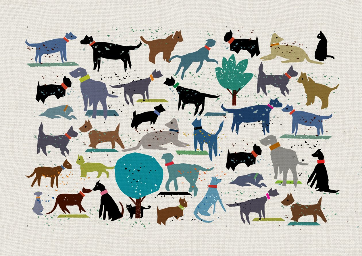 Dog Love, 2024 (blandede medier) af Jenny Frean