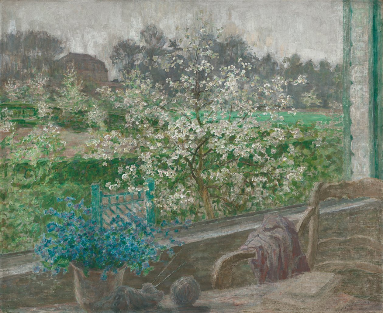 My Window, ca. 1910 (olie på lærred) af Jenny Montigny