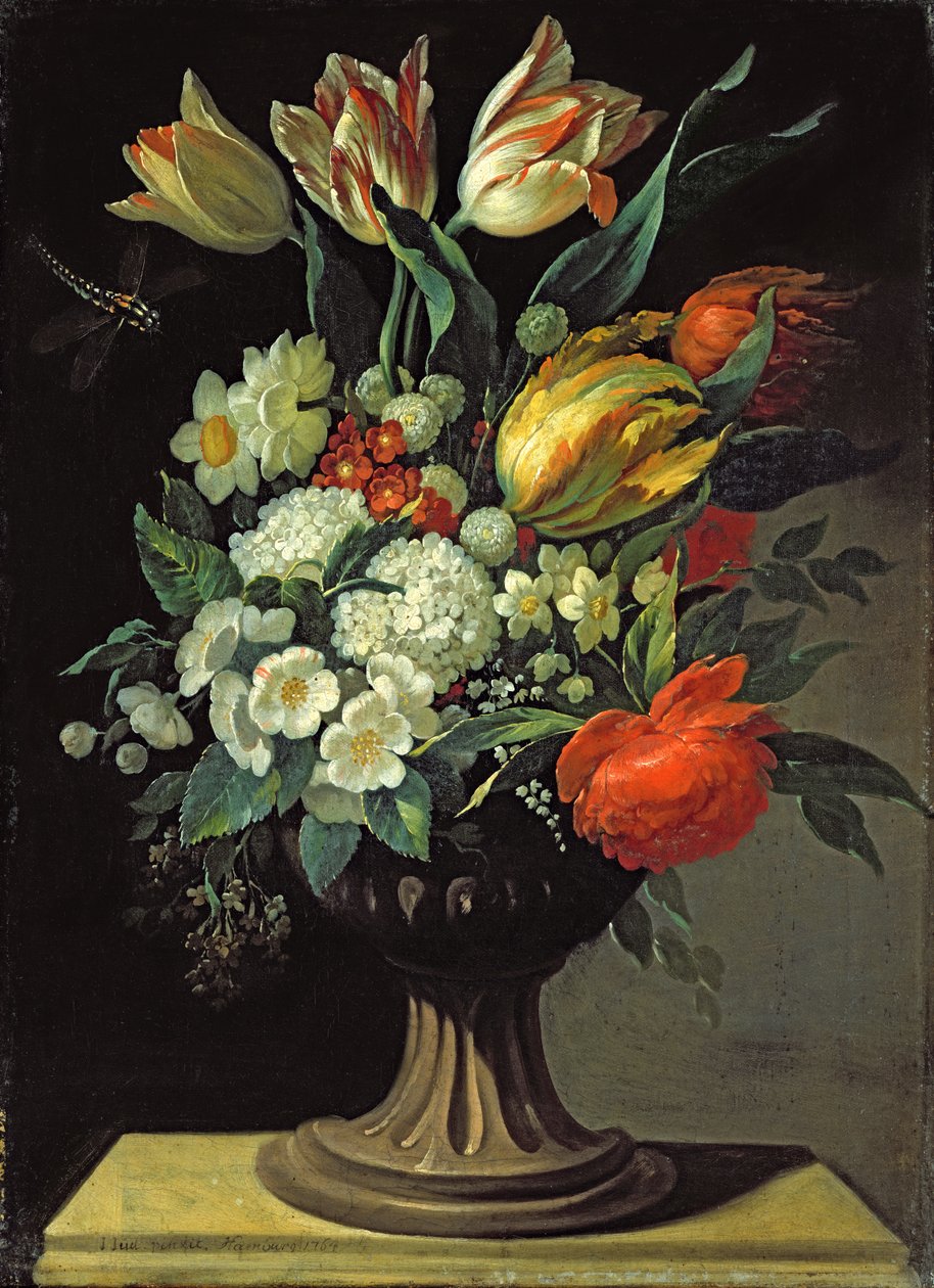 Stilleben med blomster, 1764 af Jens Juel
