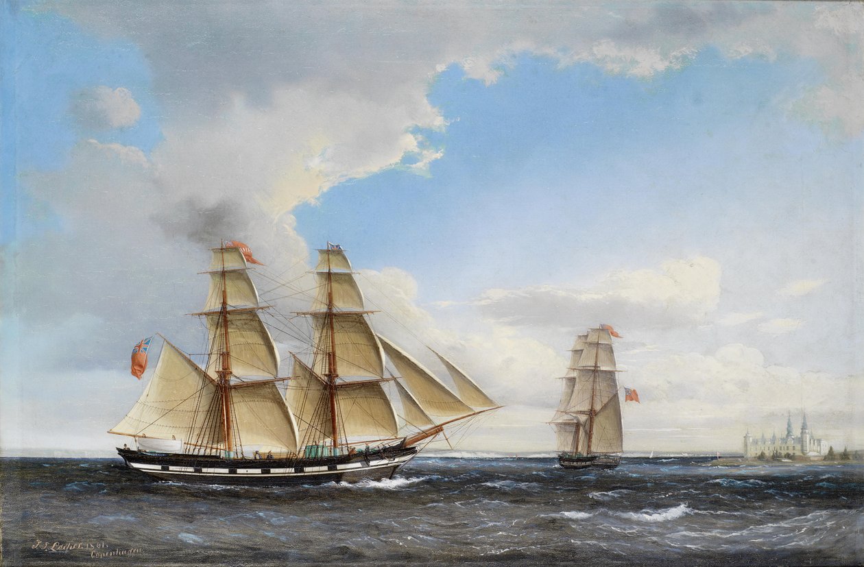 En brig ved Helsingør af Jens Thielsen Locher