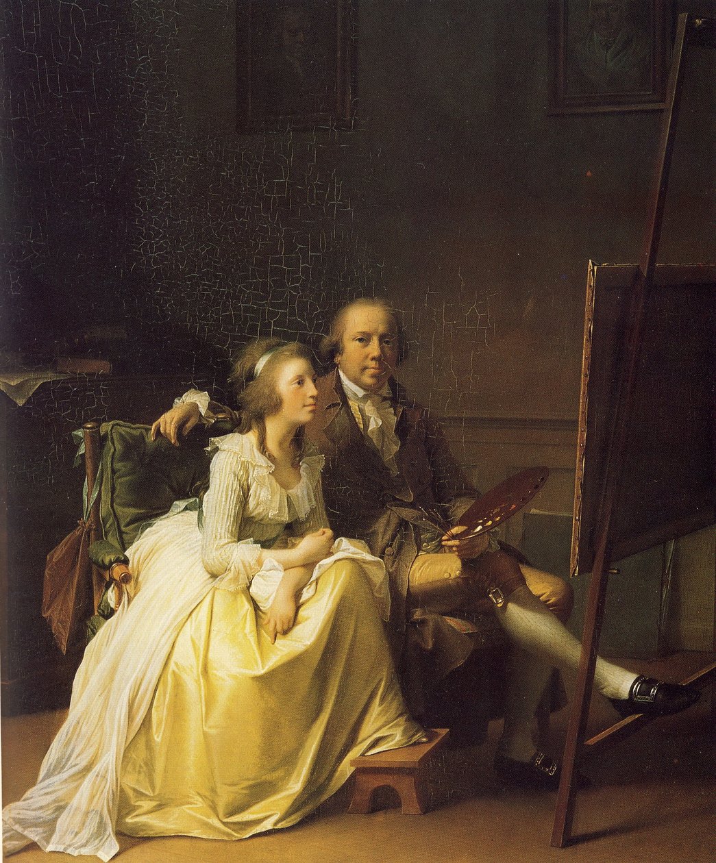 Danish: Kunstneren og hans hustru Rosine, f. Dørschel The Artist and his Wife Rosine, née Dørschel af Jens Juel