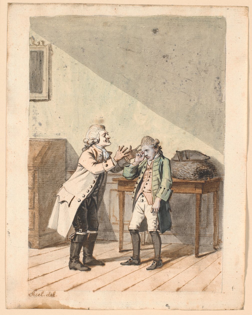 En scene af P.A. Heibergs "De Vonner og de Vanner". af Jens Juel
