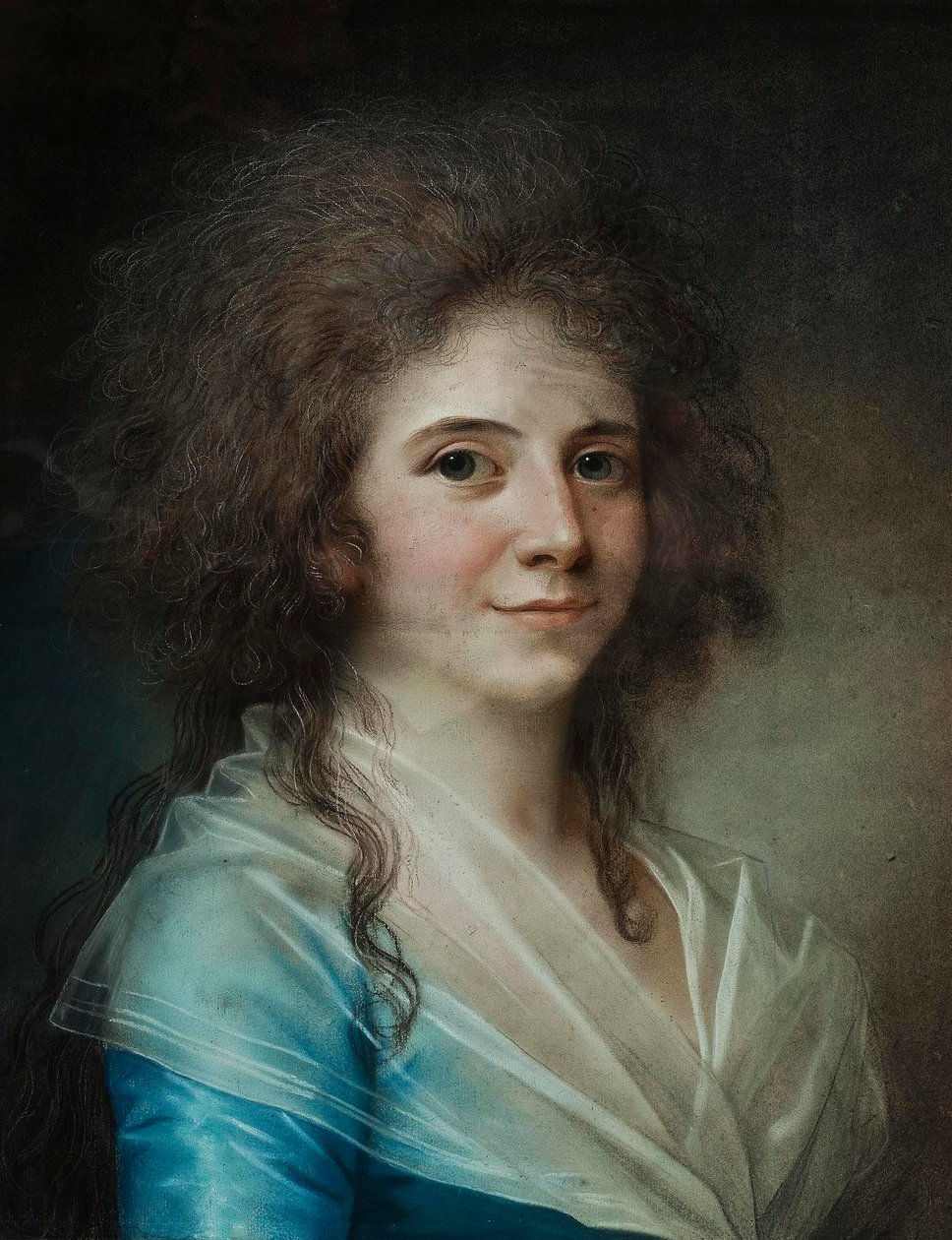 Portræt af hofdamen Wilhelmine Bertouch af Jens Juel