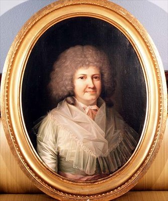 Portræt af en dame, Mrs. Mackway af Jens Juel