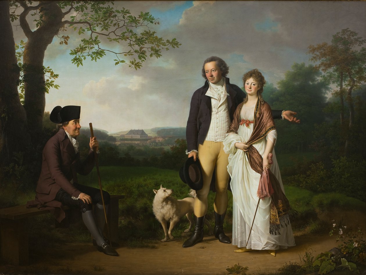Ryberg med sin Søn Johan Christian og hans Svigerdatter Engelke, født Falbe af Jens Juel