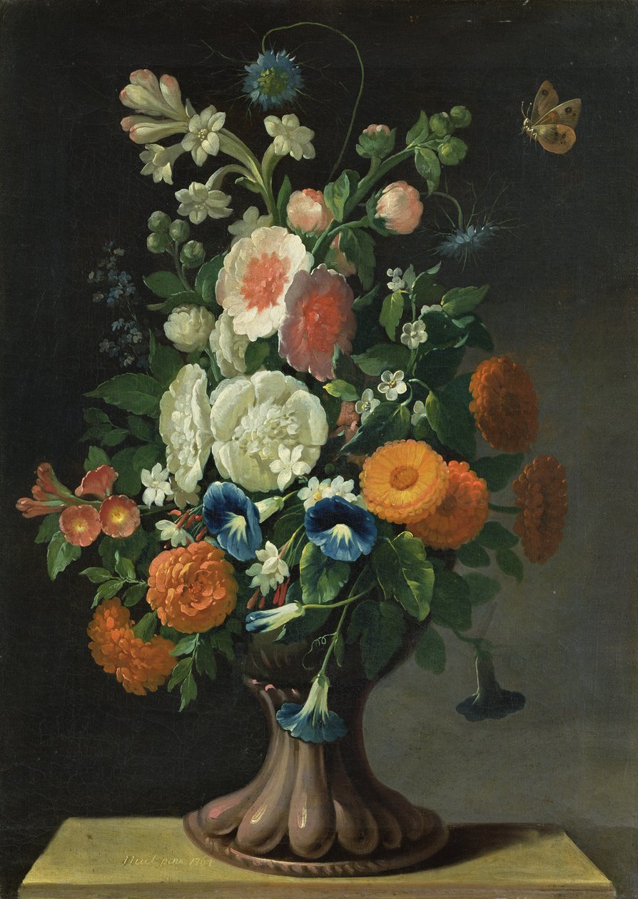 Stilleben med blomster, 1764 af Jens Juel