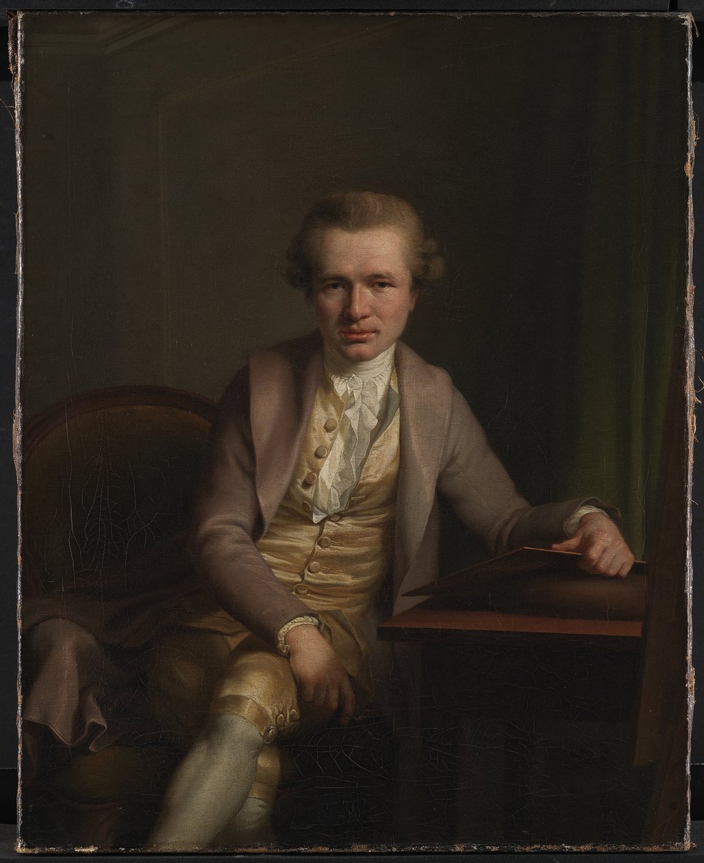 Gravøren Johann Friderich Clemens ved sit arbejdsbord af Jens Juel
