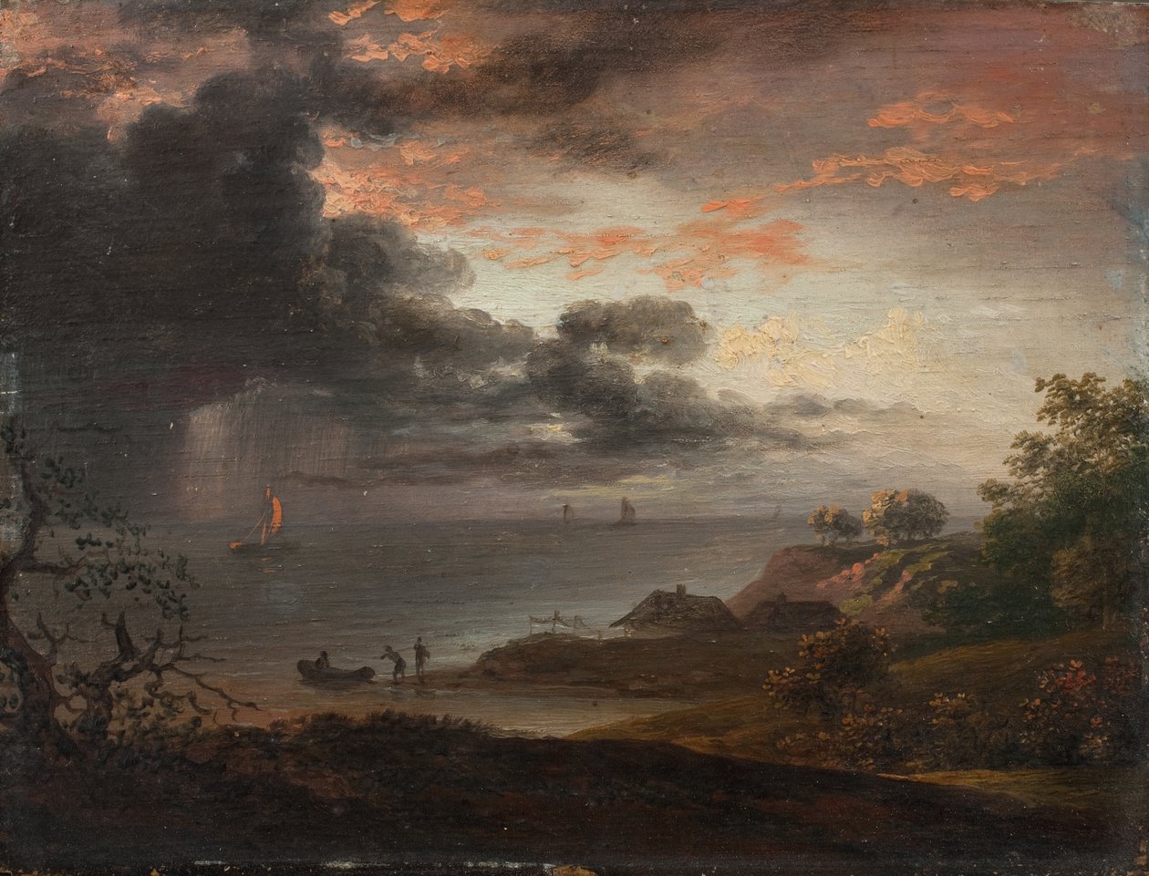 Tordenregn nedstyrtende i havet af Jens Juel