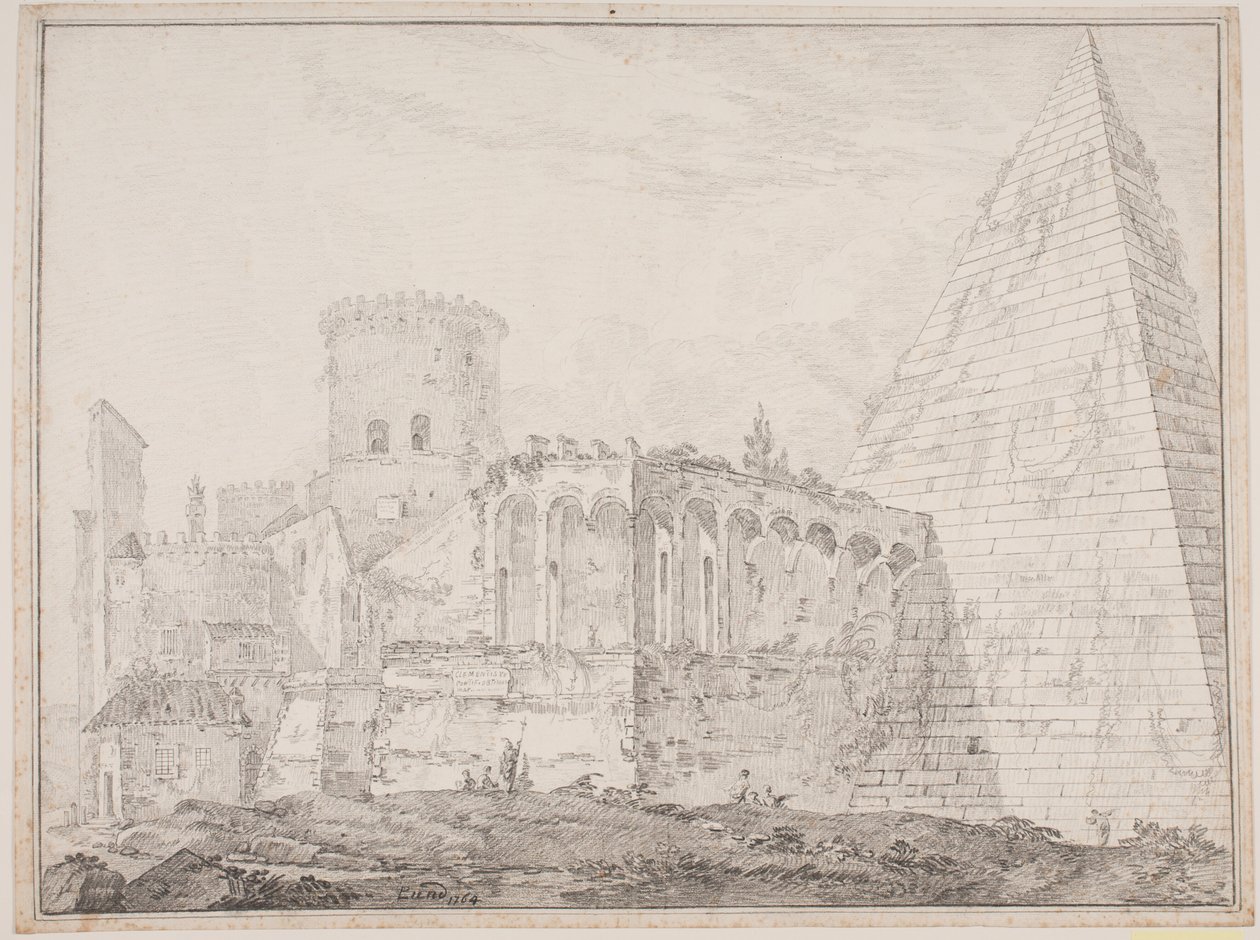 Cestiuspyramiden ved Porta S. Paulus af Jens Petersen Lund