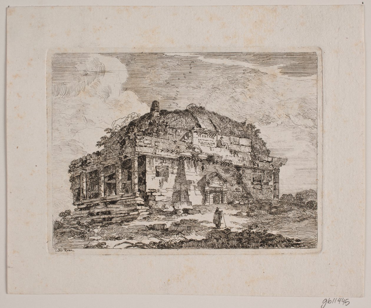 En antik tempelbygning af Jens Petersen Lund